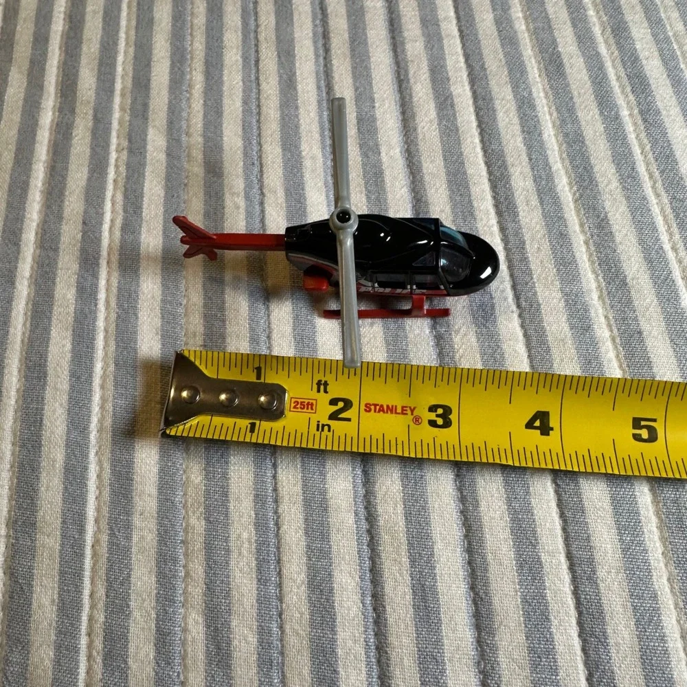 Hot Wheels Propper‎ Chopper Police Helicopter Black Red 2015 Mattel J48 Diecast